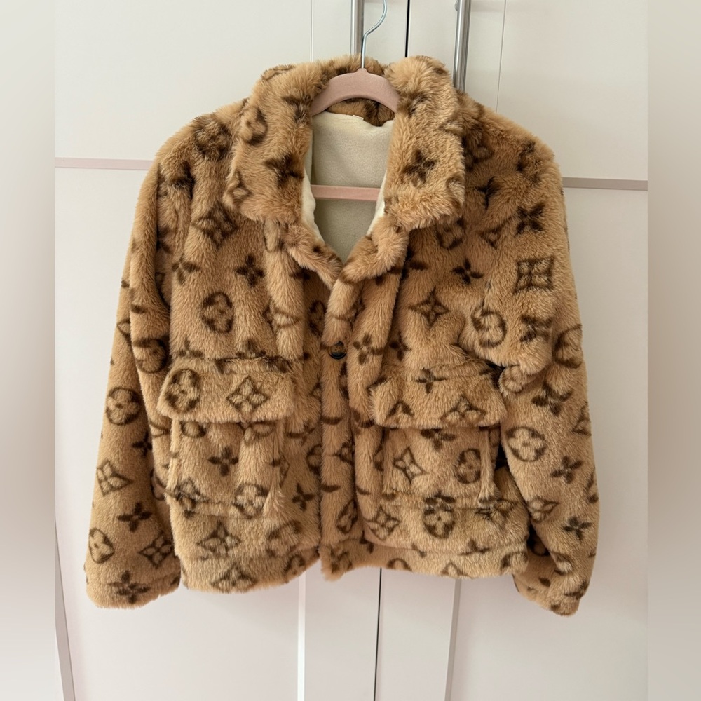 Faux fur girls jacket